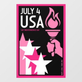 Onafhankelijkheidsdag voor homo's raamsticker