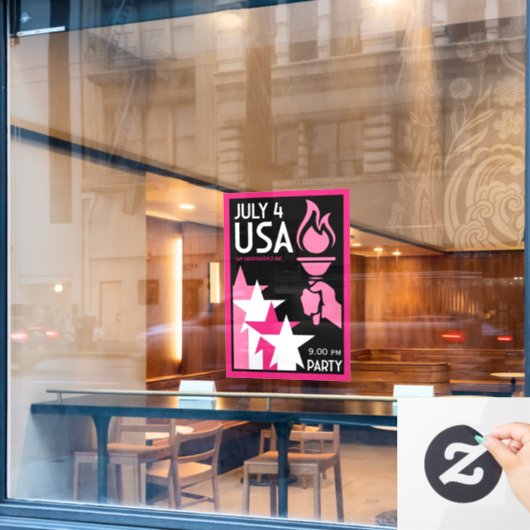 Onafhankelijkheidsdag voor homo's raamsticker (Cafe Raam)