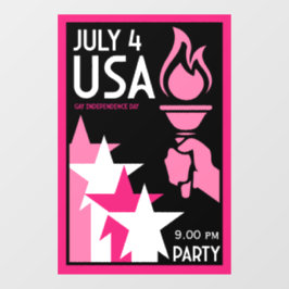 Onafhankelijkheidsdag voor homo's raamsticker