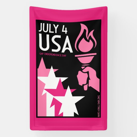 Onafhankelijkheidsdag voor homo's spandoek (Verticaal)