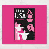 Onafhankelijkheidsdag voor homo's sparkling wijnetiket (Enkel label)