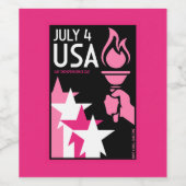 Onafhankelijkheidsdag voor homo's wijn etiket (Enkel label)