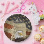 Onafhankelijkheidsdag Vrijheidsspel Eagle MAGA Vla Papieren Bordje (Feest)