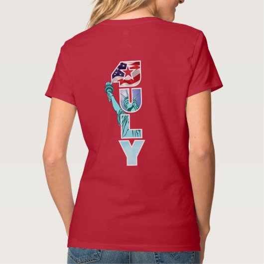 Onafhankelijkheidsdag | Vrouwen V-Hals T-shirt (Achterkant)