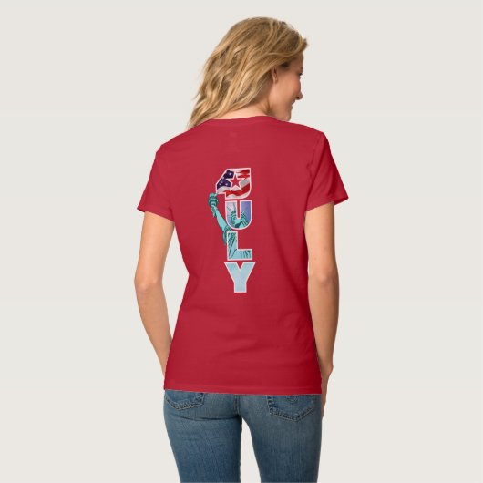 Onafhankelijkheidsdag | Vrouwen V-Hals T-shirt (Achterkant volledig)
