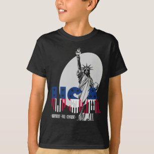 Onafhankelijkheidsdag VS 4 juli Standbeeld van de T-shirt
