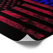 Onafhankelijkheidsdag VS Amerika vlag op 4 juli Ha Poster (Hoek)