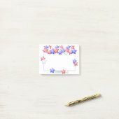 Onafhankelijkheidsdag VS Patriottische Sterren Ame Post-it® Notes (Op bureau)