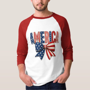 Onafhankelijkheidsdag VS Sterren en Strepen Boog T-shirt