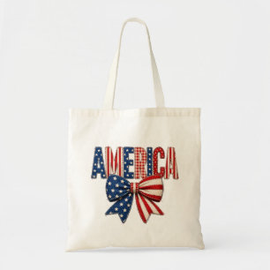 Onafhankelijkheidsdag VS Sterren en Strepen Boog Tote Bag