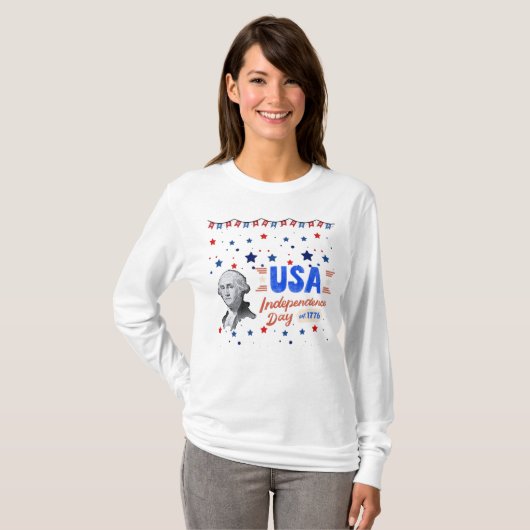 Onafhankelijkheidsdag VS T-shirt (Voorkant volledig)