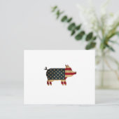 Onafhankelijkheidsdag VS - Varken 4 juli Grappig Briefkaart (Staand voorkant)