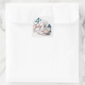 Onafhankelijkheidsdag VS Vierkante Sticker (Tas)