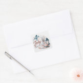 Onafhankelijkheidsdag VS Vierkante Sticker (Envelop)