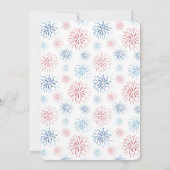 Onafhankelijkheidsdag vuurwerk 1e verjaardag kaart (Achterkant)