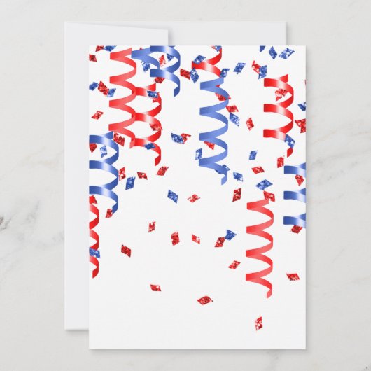 Onafhankelijkheidsdag vuurwerk 4e van de BBQ-parti Kaart (Achterkant)