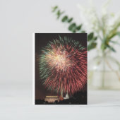 Onafhankelijkheidsdag vuurwerk boven Washington DC Briefkaart (Staand voorkant)