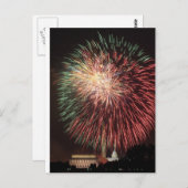 Onafhankelijkheidsdag vuurwerk boven Washington DC Briefkaart (Voorkant / Achterkant)