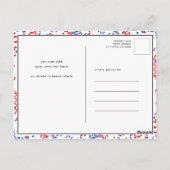 Onafhankelijkheidsdag vuurwerk Confetti BBQ Uitnod Briefkaart (Achterkant)