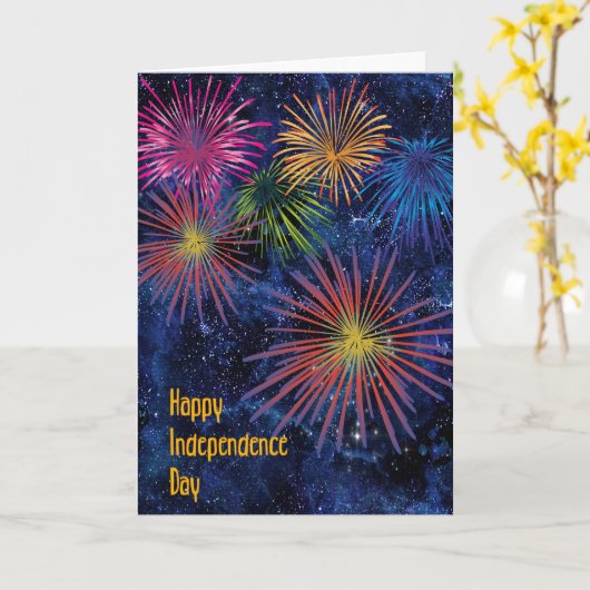 Onafhankelijkheidsdag vuurwerk in Dark Sky Kaart (Gele Bloem)