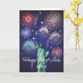 Onafhankelijkheidsdag vuurwerk kaart (Gele Bloem)