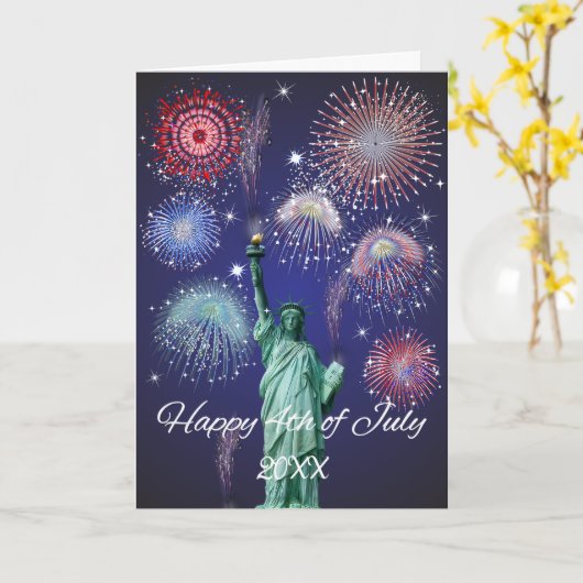 Onafhankelijkheidsdag vuurwerk kaart (Gele Bloem)