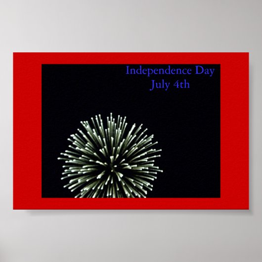 Onafhankelijkheidsdag vuurwerk poster (Voorkant)
