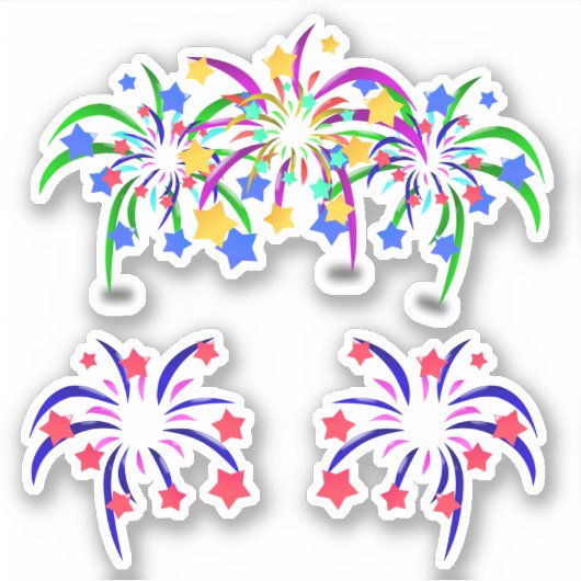 Onafhankelijkheidsdag vuurwerk sticker (Voorkant)