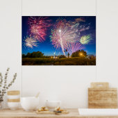 Onafhankelijkheidsdag vuurwerk - Suisun City, CA Poster (Keuken)