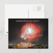 Onafhankelijkheidsdag Vuurwerk, Trinidad Briefkaart (Voorkant / Achterkant)
