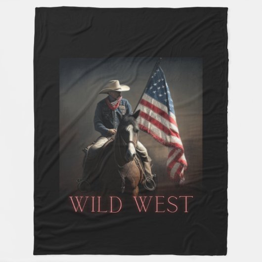 Onafhankelijkheidsdag, Wild West, Cowboy, 4 juli Fleece Deken (Voorkant)