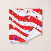 Onafhankelijkheidsdag Willekeurige sterren & Strip Bad Handdoek (Wasdoekje)