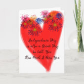 Onafhankelijkheidsdag zonder U Kaart rood hart (Voorkant)