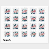 Onafhankelijkheidsdagfeest  vierkante sticker (Vel)