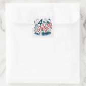 Onafhankelijkheidsdagfeest  vierkante sticker (Tas)