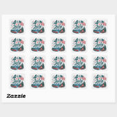 Onafhankelijkheidsdagfeest  vierkante sticker (Vel)