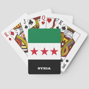Onafhankelijkheidskaarten voor Syrië, patriottisch Pokerkaarten