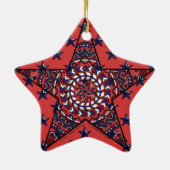 Onafhankelijkheidssterornament Keramisch Ornament (Achterkant)