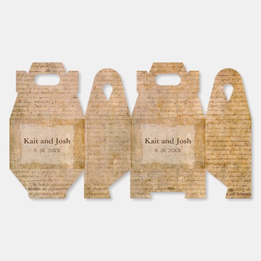 Onafhankelijkheidsverklaring 📜 1776  bedankdoosjes (Ongevouwen)