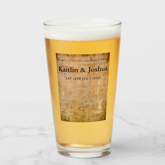 Onafhankelijkheidsverklaring 📜 1776 glas (Voorkant gevuld)