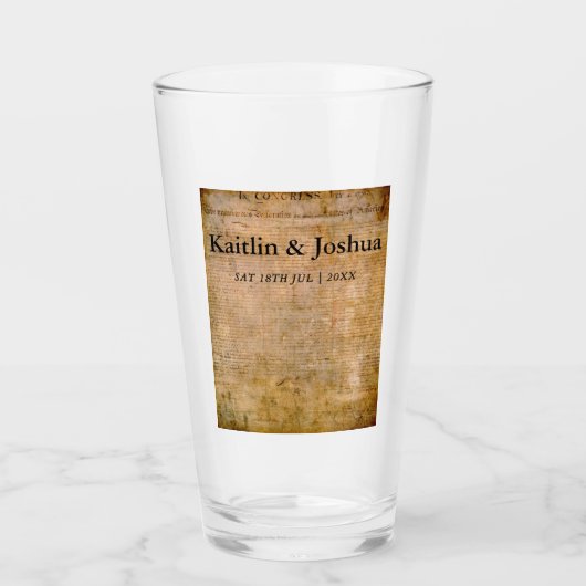 Onafhankelijkheidsverklaring 📜 1776 glas (Voorkant)