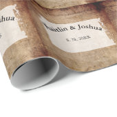 Onafhankelijkheidsverklaring 📜 1776 Huwelijk Cadeaupapier (Rol Hoek)