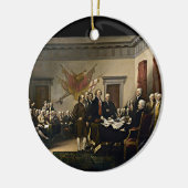 Onafhankelijkheidsverklaring 1776 keramisch ornament (Links)