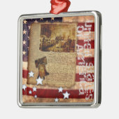 Onafhankelijkheidsverklaring 1776 metalen ornament (Links)