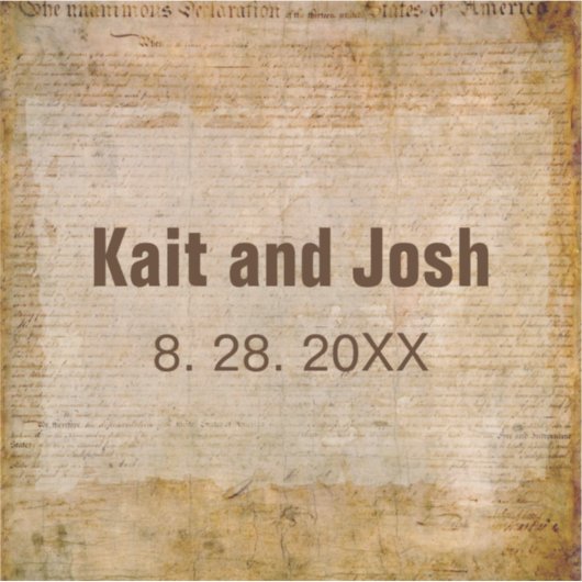 Onafhankelijkheidsverklaring 📜1776 Perkament Sticker (Voorkant)