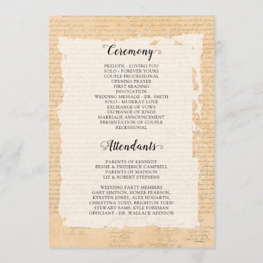 Onafhankelijkheidsverklaring 📜 1776 programmakaart (Achterkant)