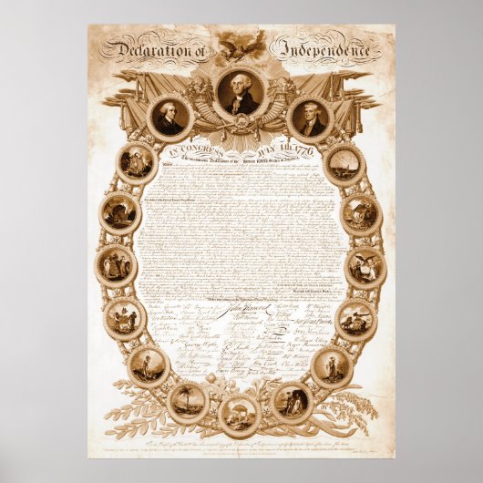 Onafhankelijkheidsverklaring 1818 poster (Voorkant)