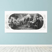 Onafhankelijkheidsverklaring: $ 2 Bill, Etsen Canvas Afdruk (Insitu (Houten vloer))