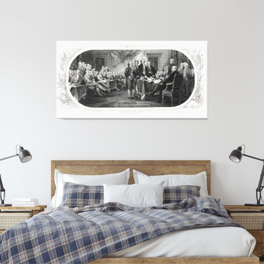 Onafhankelijkheidsverklaring: $ 2 Bill, Etsen Canvas Afdruk (Insitu (Slaapkamer))