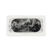 Onafhankelijkheidsverklaring: $ 2 Bill, Etsen Etiket (Voorkant)
